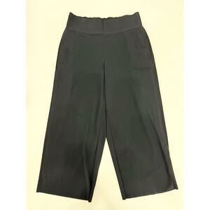 Athleta Womens Black High-Rise Cosmic Crop Wide Leg Pants Size Medium